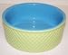 Vo-Toys Ceramic Geometric Dog Dish 5.5in Color Green