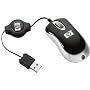 Hewlett Packard PF725A USB Ultra Mini Mouse with retractable Cord Black/silver