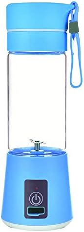 Moonmini 2 in 1 USB Electric Rechargeable Fruit Juicer and bottle, Travel Watermelon Squeezer Charging by Cellphone/Ipad/PC(Blue)