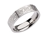 Ladies 6mm Celtic Knot Titanium Band