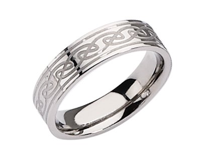 Men's 6mm Celtic Knot Titanium Band