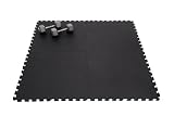 24 x 24 x 5/8 Thick Multi-purpose Interlocking Black Foam Mats