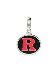 Rutgers Scarlet Knights Collegiate Drop Charm Fits Most European Style Bracelets Including Chamilia, Zable, Troll and More. High Quality Bead in Stock for Fast Shipping.