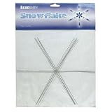 Metal Wire Snowflake Forms - Fun Craft Beading Project 9 Inches (4 Snowflakes)