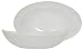Art Glass White Large Boat Bowl 13 1/2"x8"x3 1/2"