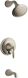 KOHLER K-T312-4M-BV Finial Traditional Rite-Temp Pressure-Balancing Bath, Vibrant Brushed Bronze [並行