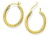 Image of 9ct Gold Diamond Cut Creole Earrings