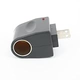 Universal AC to DC Car Cigarette Lighter Socket Adapter (US Plug)