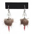 Earrings: Fur