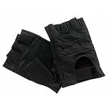 Leather Motorcycle Fingerless Gloves