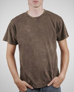 Men's Acid Wash Basic Crewneck T-Shirt