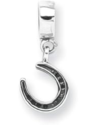 Horseshoe Charm in Silver for 3mm Charm Bracelets