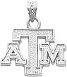 Sterling Silver Texas A&M University Charm Logo New