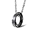 Fate Love Couple Necklace His and Hers Matching Pendants Necklace Set Stainless Steel Pendant Necklace with 20 Inch Link Chain Anniversary Gift (be my lover)