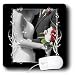 Doreen Erhardt Wedding Collection - Hand Tinted Black and White Bride and Groom - Mouse Pads