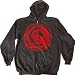Foundation Og Star & Moon Zip Hooded Sweatshirt [X-Large] Charcoal/Red