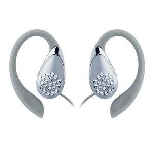 JWIN JV-I-84SIL Crystal Ear Clips SILVER