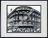 Ebbets Field Outside #2 Double Matted 8 X 10 Photograph in Black Anodized Aluminum Frame