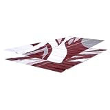 RV Patio Mat: 9 x 18 Burgandy Waves Pattern