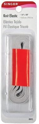 Singer Knitted Poly Elastic Ribbon, 1/4-Inch By 9-Feet ( Pack of 3)