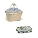 Outdoor Living : Picnic Basket Insulated Collapsible Metro in Beige by Picnic Time
