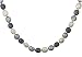 Sterling Silver 10-11mm Dyed Black and Gray Free-Form Freshwater Cultured Pearl Strand Necklace, 22\
