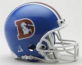 Denver Broncos Throwback NFL Replica Mini Football Helmet From Riddell (Blue with Big D, 1975 - 1996)