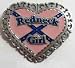 REDNECK GIRL PINK HEART  BELT BUCKLE,WITH REBEL FLAG