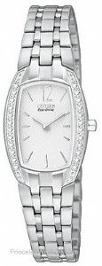 Citizen #EW9960-55A Women's Eco Drive Stainless Steel Swarovski Silhouette Bracelet Watch