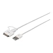 iBUFFALO USB2.0ケーブル(atomicrob) Androidスマートフォン、iPod、iPhone、iPadの充電、データ転送が一本のケーブルで両対応できるUSB2.0ケーブル BSIPC08U12WH