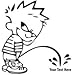 Boy Peeing Custom - Cartoon Decal Vinyl Car Wall Laptop Cellphone Sticker