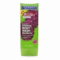 Freeman Feeling Beautiful 2 In 1 Exfoliating Bodywash Blackberry 6 oz.