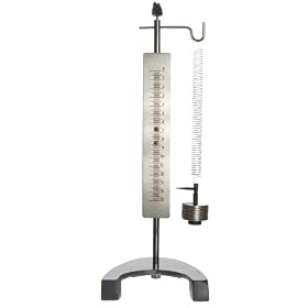American Educational 7-808-1 Cast Metal Hook's Law Apparatus with Weights, 4" Length X 4" Width X 12" Height: Industrial &amp; Scientific