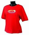 Michael Waltrip Red Crew Neck Ladies T-Shirt