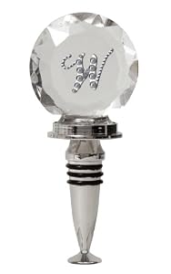 Rhinestone Monogram Bottle Stopper - W