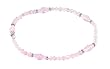 Anklet - A35 - Fire Polished Glass Beads - Stretch ~ Lt Rose AB (Pink Iridescent)