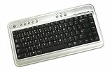 BTC 6100C Ultra Slim Multimedia Keyboard - Keyboard - PS/2, USB - black, metallic