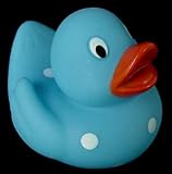 Mini Blue Polka Dot Rubber Ducky