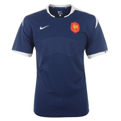 Nike France Home Rugby Shirt 2010 Binary Blue Medium Nike France Home Rugby Shirt 2010 Binary Blue Medium