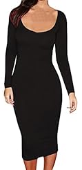 Sexy Round Neck Cotton/Polyester/Spandex Bodycon Dress/Midi Dress 