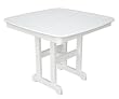 37" Recycled Earth-Friendly Cape Cod Outdoor Patio Dining Table - White