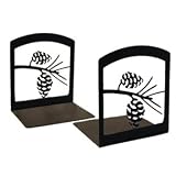 VWI BE-89 Pinecone Book Ends Powder Metal Coated