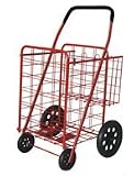 31L9%2BthXk7L. SL160  g8085 red Folding Shopping Cart with Double Basket  Medium size  