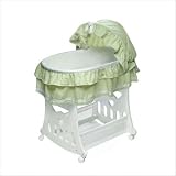 Sage Waffle Ruffled Batiste Convertible Bassinet