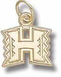 Hawaii Rainbow Warriors 3/8 H Charm - 10KT Gold Jewelry
