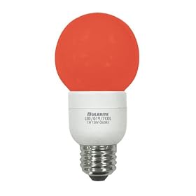 Bulbrite LED/G19/7COL 1W LED Decorative G19 Globe, Color Changing