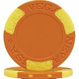 100 NexGenT Las Vegas Edge Spot Poker Chips - Orange