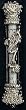 UK01715 - BS PEWTER CAR MEZUZAH CROWNS .