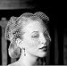 Bird Cage Style Veil - Ivory with Added Crystals