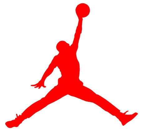 Air Jordan Nike Jumpman Logo Vinyl Sticker Decal-Red-18 Inch